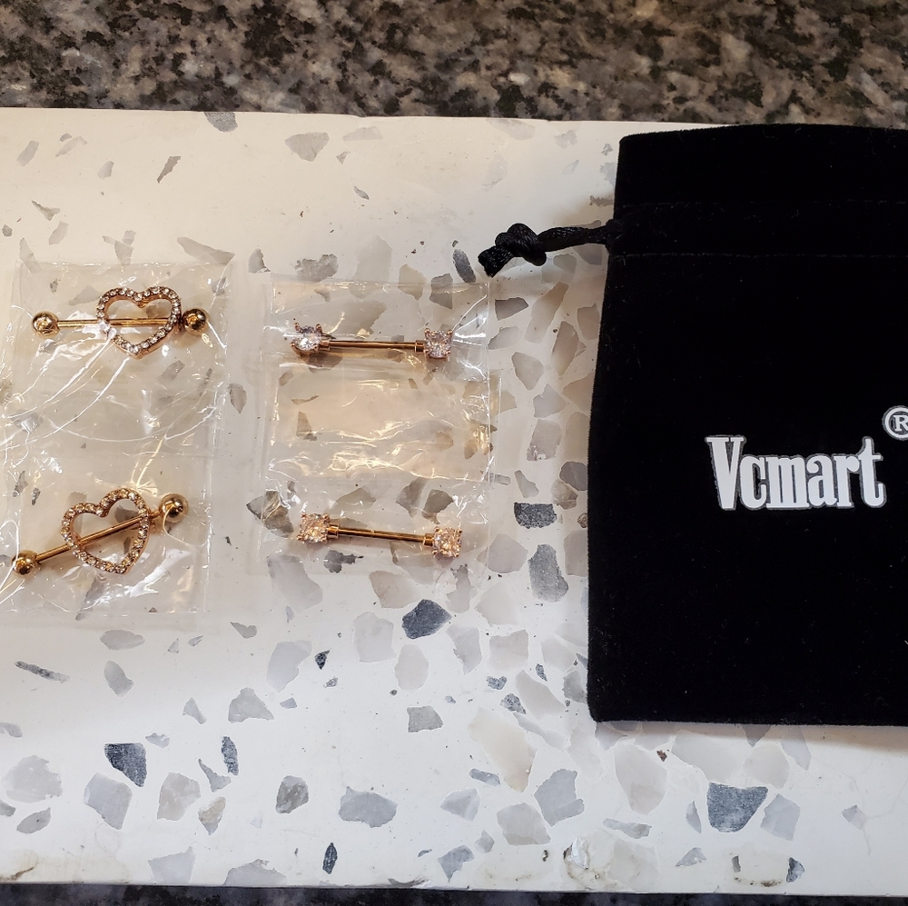 2/$40 Stainless Steal Body Jewerly w/Zirconia 14G